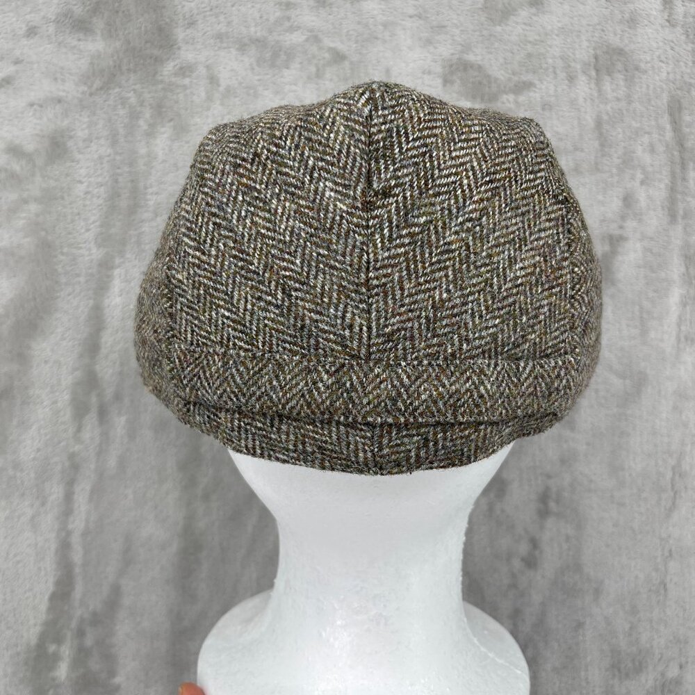 Doogan Donegal Tweed Size M Hat Peaky Cap Newsboy Hat Ireland 100% Wool Brown - Picture 4 of 12